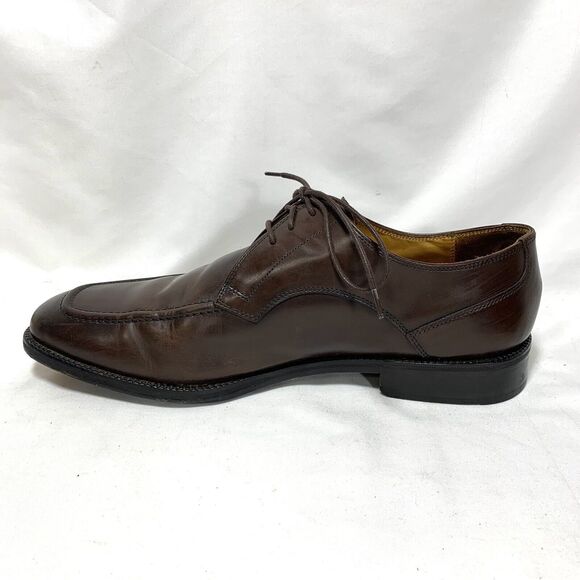 Cole Haan Dress Shoes Brown Eaton Apron Toe Derby Oxford Leather Men’s 11.5 - Picture 5 of 14
